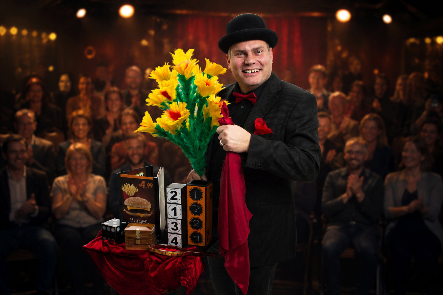Kenneth performing premium magic entertainment with theatrical presentation